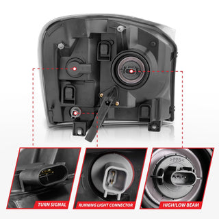 ANZO Crystal Headlights (Black): Dodge Durango 2004 - 2006