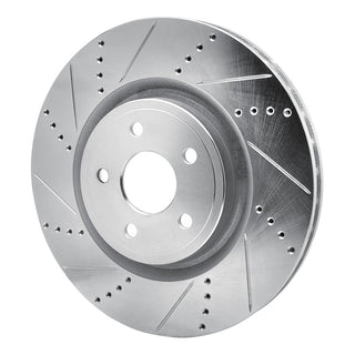 R1 Concepts Front Left Brake Rotor Drilled & Slotted (FRONT): Fits Dodge Durango / Jeep Grand Cherokee 2011-2026