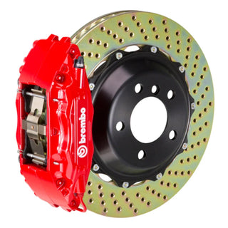 Brembo GT 6-Piston Front Big Brake Kit (Red, Drilled, 14"): Fits Most Hemi Models