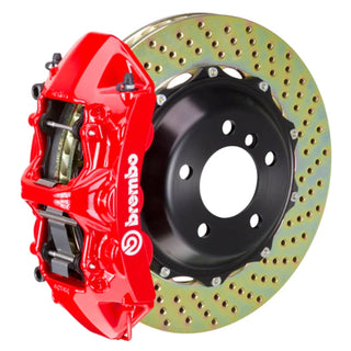 Brembo GT 6-Piston Front Big Brake Kit (Red, Drilled, 15"): Dodge Viper 1992 - 2002