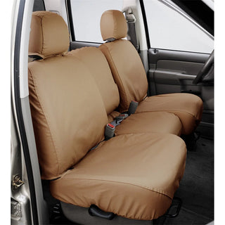 Covercraft Polycotton SeatSaver Custom Front Row Seat Covers (FRONT): Ram 1500 2017-2018 - Tan