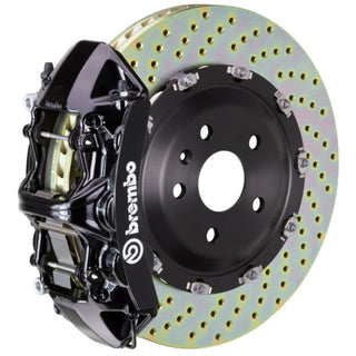 Brembo GT 6-Piston Front Big Brake Kit (Black, Drilled, 365mm): Jeep Wrangler JK 2007 - 2018