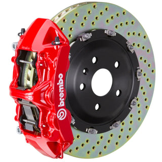Brembo GT 6-Piston Front Big Brake Kit (Red, Drilled, 365mm): Jeep Wrangler JK 2007 - 2018