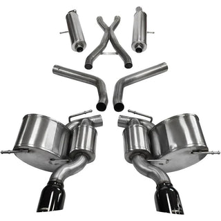 Corsa Sport Cat-Back Exhaust (Black): Jeep Grand Cherokee 6.4L SRT 2012 - 2021