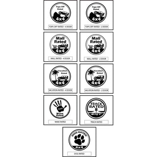 American Brother Designs Jeep "Rated" Badges: Jeep Wrangler (18-25) & Gladiator (20-25)
