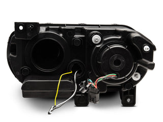 Raxiom Halo Projector Headlights w/ Sequential Turn Signals (FRONT): Dodge Challenger 2008-2014 - Black Housing/Clear Lens
