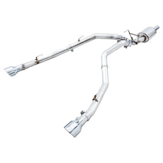 AWE 0FG Cat-Back Exhaust (Dual Rear Bumper Exit, Polished Tips): Dodge Ram 5.7L Hemi 1500 2009 - 2018 (Also fits 2019+ Classic Models)