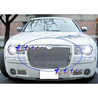 APS Polished Stainless Upper Mesh Grille (2.5mm Wire): Chrysler 300 & 300C 2005 - 2010