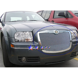 APS Polished Stainless Upper Mesh Grille (2.5mm Wire, Version 1): Chrysler 300 & 300C 2005 - 2010