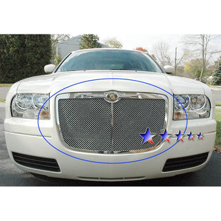 APS Polished Stainless Upper Mesh Grille (1.8mm Wire, Version 2): Chrysler 300 & 300C 2005 - 2010