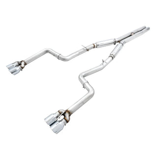AWE Track Edition Cat-Back Exhaust (Polished Tips): Dodge Challenger 2015 - 2023 (6.4L 392 & 6.2L Hellcat)
