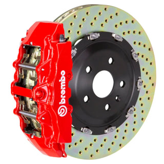 Brembo GT 6-Piston Front Big Brake Kit (Red, Drilled, 15"): Fits Most Hemi Models