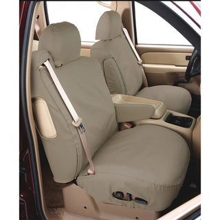 Covercraft Polycotton SeatSaver Custom Front Row Seat Covers (FRONT): Ram 1500 / 2500 / 3500 2017-2018 - Wet Sand