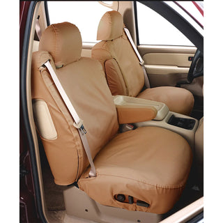 Covercraft Polycotton SeatSaver Custom Front Row Seat Covers (FRONT): Ram 1500 2019-2025 - Tan