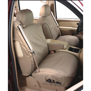 Covercraft Polycotton SeatSaver Custom Front Row Seat Covers (FRONT): Ram 1500 2019-2025 - Taupe