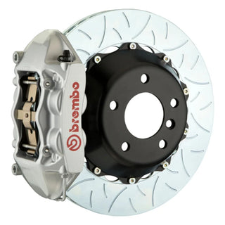 Brembo GT 4-Piston Rear Big Brake Kit (Silver, T3 Slotted, 15"): Jeep Wrangler JK 2007 - 2018
