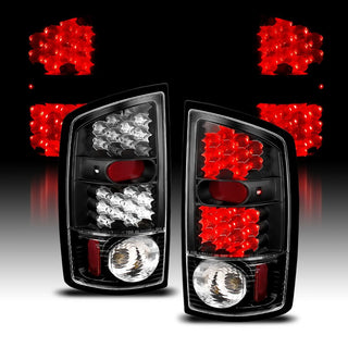 ANZO LED Tail Lights (Black): Dodge Ram 1500 2002 - 2005