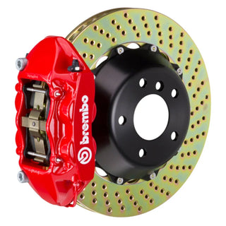 Brembo GT 4-Piston Rear Big Brake Kit (Red, Drilled): Jeep Gladiator 2020 - 2025 (All Models)