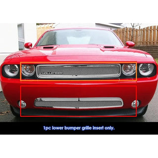 APS Polished Stainless Mesh Grilles (Upper & Lower): Dodge Challenger 2011 - 2014