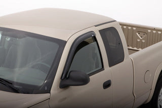 AVS Ventvisor Outside Mount Window Deflectors (4PC, Smoke): Dodge Dakota Crew Cab 2000 - 2004