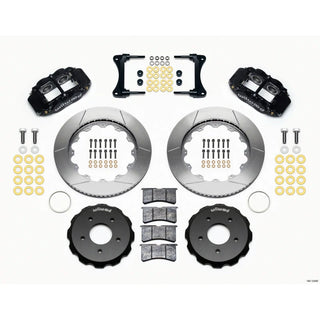Wilwood Narrow Superlite 4-Piston Front Big Brake Kit (Black Calipers, Slotted 14" Rotors): Jeep Wrangler JK 2007 - 2018