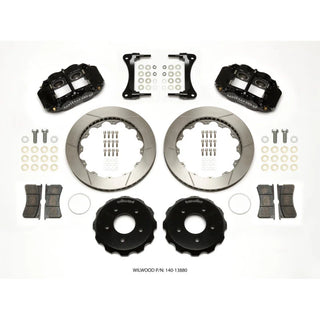 Wilwood Narrow Superlite 6-Piston Front Big Brake Kit (Black Calipers, Slotted 12.88" Rotors): Jeep Wrangler JK 2007 - 2018