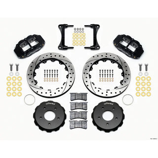 Wilwood Narrow Superlite 6-Piston Front Big Brake Kit (Black Calipers, Drilled 12.88" Rotors): Jeep Wrangler JK 2007 - 2018
