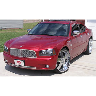 APS Polished Stainless Upper Mesh Grille (2.5mm Wire): Dodge Charger 2006 - 2010