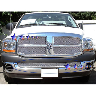 APS Polished Stainless Lower Mesh Grille: Dodge Ram 2002 - 2008