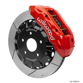 Wilwood TX6R 6-Piston Front Big Brake Kit (Red Calipers, Slotted Rotors): Ram 1500 2013 - 2018