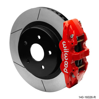 Wilwood Aerolite 4R 4-Piston Rear Big Brake Kit (Red Calipers, Slotted Rotors): Ram 1500 2013 - 2018