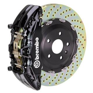 Brembo GT 6-Piston Front Big Brake Kit (Black, Drilled): Jeep Grand Cherokee 2022 - 2025 (All Models, Including L)