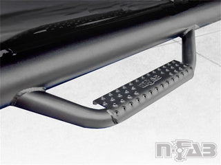 N-Fab Wheel-to-Wheel Nerf Step Bar 3in (TEXTURED BLACK): Fits Most Jeep Wrangler Models (2007-2018)