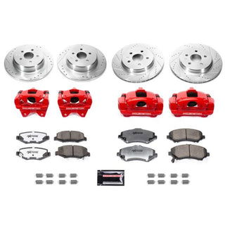 PowerStop Z36 Big Brake Conversion Kit D&S Red Calipers (F&R): Jeep Wrangler 2007-2018 3.6L/3.8L V6