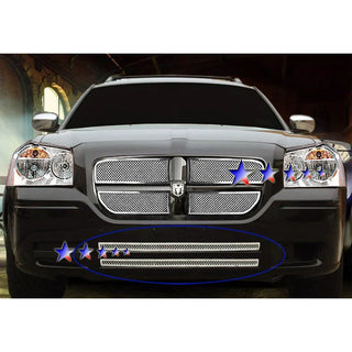 APS Polished Stainless Lower Mesh Grille (1.8mm Wire): Dodge Magnum 2005 - 2007