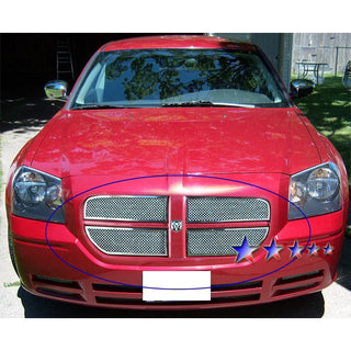 APS Polished Stainless Upper Mesh Grille: Dodge Magnum 2005 - 2007