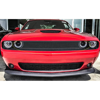 APS Black Stainless Upper Mesh Grille: Dodge Challenger 2015 - 2023