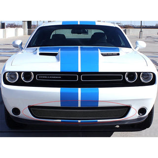 APS Black Stainless Lower Mesh Grille (w/OUT Adaptive Cruise Control): Dodge Challenger 2015 - 2023