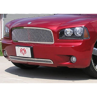 APS Polished Stainless Lower Mesh Grille (2.5mm Wire): Dodge Charger 2006 - 2010
