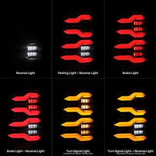 AlphaRex LUXX LED Tail Lights (Black): Dodge Ram 2009 - 2018 (1500, 2500 & 3500)