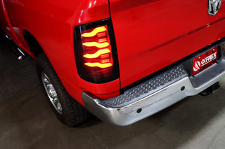 AlphaRex LUXX LED Tail Lights (Black): Dodge Ram 2009 - 2018 (1500, 2500 & 3500)