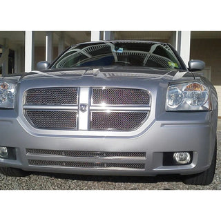 APS Polished Stainless Mesh Grilles (Upper & Lower, 1.8mm): Dodge Magnum 2005 - 2007