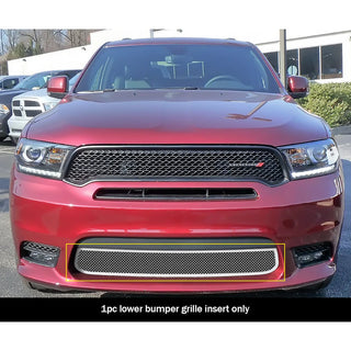 APS Polished Stainless Lower Mesh Grille (w/OUT Adaptive Cruise Control): Dodge Durango 2018 - 2020