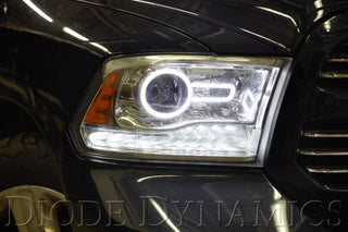 Diode Dynamics Dodge Ram Halo Lights LED Switchback Kit: Fits Ram 2013-2018 6.7L Diesel / 5.7L Hemi
