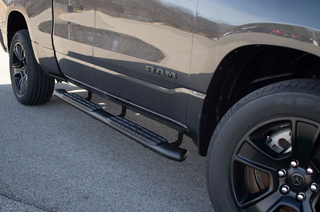 Fishbone Offroad 5-Inch Oval Side Steps (BODY MOUNTED): Dodge Ram 1500 Quad Cab (2019-2024) - Black Textured