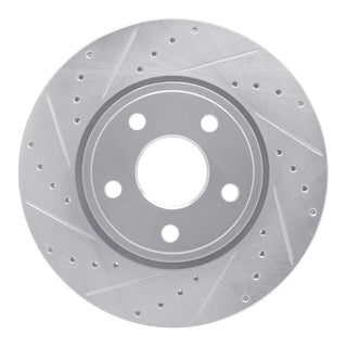 R1 Concepts Drilled & Slotted Brake Rotor (FRONT LEFT): Dodge Durango 2011-2026 / Jeep Grand Cherokee 2011-2026