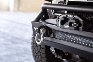 DV8 Offroad FS-1 Series Stubby Front Bumper: Fits Most Jeep Wrangler / Gladiator Models (2018-2026) - Black Powder Coat