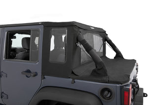 Bestop Halftop Soft Top Black Diamond (REAR): Jeep Wrangler JK 2007-2018 3.6L/3.8L V6