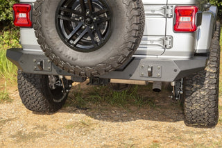 Rugged Ridge Spartan Full Width Rear Bumper (REAR): Jeep Wrangler JL 2018-2025 w/ 3.6L V6 / 3.0L EcoDiesel / 2.0L Turbo