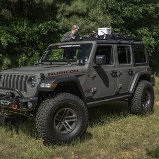 Rugged Ridge Roof Rack with Basket (TOP): Jeep Wrangler JL 2018-2024 2.0L/3.6L
